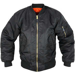 Halloween: MA-1 Black Flight Jacket - Brass Zip