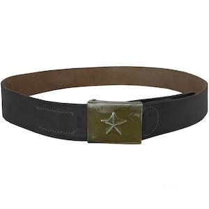 Under 25: Czech Army Black Leather Belt