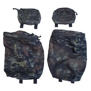 Multicam Black: Multicam Black MOLLE Small Utility and Side Pouches