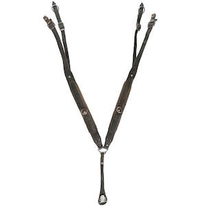 Austrian Army Leather Y-Strap Suspenders
