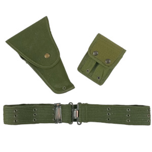 Not On Sale: Belgian OD Pistol Belt With Holster