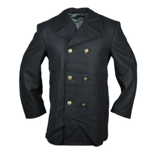 New: Italian Navy Wool Pea Coat