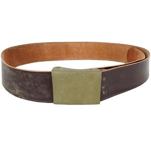Under 25: Czech Military Leather Belt - Plain Buckle