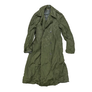 USGI Olive Rubber Coated Raincoat - 36R - Small