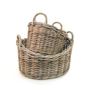 Kitchen Storage Baskets: Oval Rattan Baskets *** CLEARANCE - 10% OFF! ***