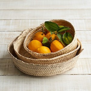 Kitchen Storage Baskets: Shallow Woven Basket