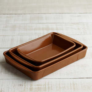 Baking Oven Dishes: Regas Spanish Terracotta Rectangular Bakers (4 sizes) *** REDUCED TO CLEAR - 15% OFF! ***