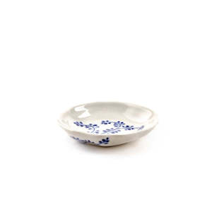 Kitchen Ceramics: White Dish with Blue Ferns *** CLEARANCE - 20% OFF! ***