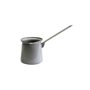 Falcon Enamelware: Dishy Enamel Butter Melter - Soft Grey