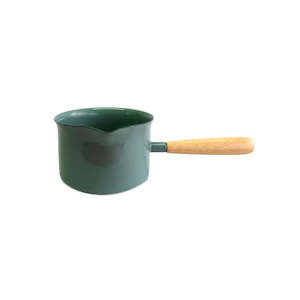 Dishy Enamel Gravy Pot - Tarragon