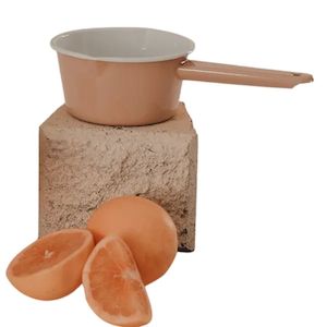 Falcon Enamelware: Dishy Enamel Milk Pan - Clay Pink