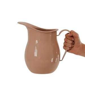 Falcon Enamelware: Dishy Enamel Water Pitcher - Clay Pink