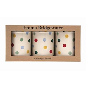 Infused Drinks Herbal Teas: Emma Bridgewater Polka Dot Tin Caddy Set - Set of 3