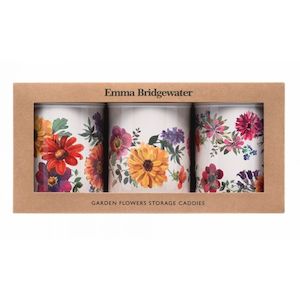 Infused Drinks Herbal Teas: Emma Bridgewater Garden Flowers Tin Caddy Set - Set of 3