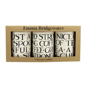 New: Emma Bridgewater Black Toast Coffee Tea & Sugar Caddies (Set of 3)