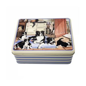 Tracy Hall Border Collies Biscuit Tin