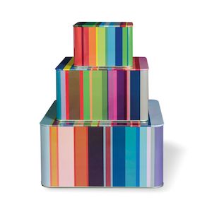New: Remember Tin Boxes - Stripes (Set of 3)