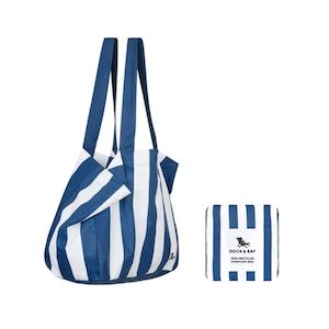 Reusable Shopping Bags: Dock & Bay Foldaway Tote Bag - Whitsunday Blue