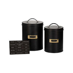 Typhoon Otto Storage Canisters - Black (Set of 2)