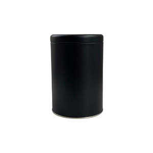 Matte Black Canister with Plug Lid
