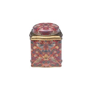 Arts & Crafts Red Strawberry Thief Tea Caddy