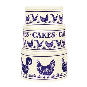 New: Emma Bridgewater Blue Hens Cake Tins (Set of 3)