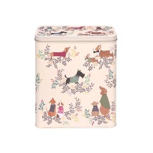 New: Sara Miller Dapper Dogs Large Rectangular Storage Tin