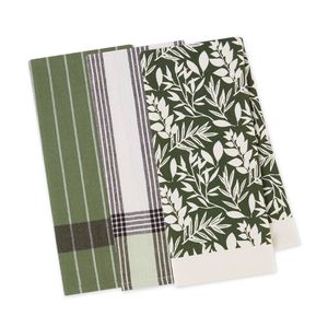 Kitchen Textiles: Design Imports Terrarium Flour Sack Tea Towels (Set of 3)