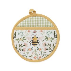 Kitchen Textiles: Design Imports Honey Bee Meadow Pot Holder