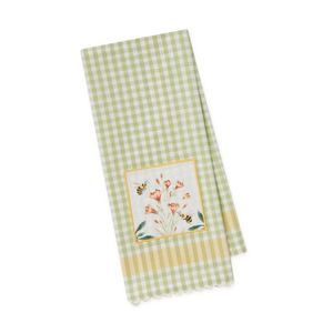 Design Imports Bee Garden Embellished Tea Towel