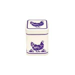 Infused Drinks Herbal Teas: Emma Bridgewater Blue Hens Square Tin - 100gm