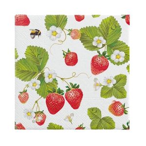 Event Party Supplies: PAW Paper Napkins - Strawberries with Bees