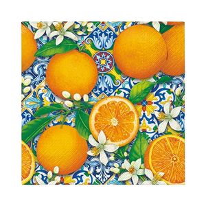 Event Party Supplies: PAW Paper Napkins - Orange Bloom