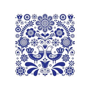 Event Party Supplies: PAW Paper Napkins - Folk Stamp