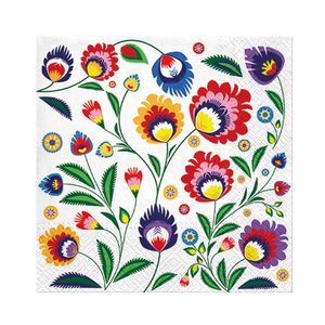Event Party Supplies: PAW Paper Napkins - Polish Folk