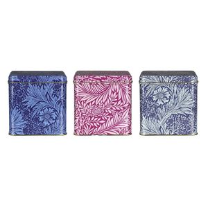 New: Arts & Crafts Marigold Square Tin Caddies (Set of 3)