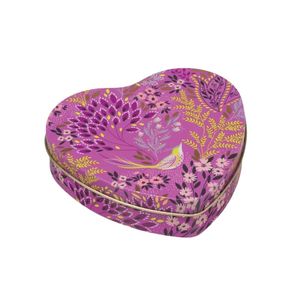 Sara Miller Mauve Songbird Small Heart Tin
