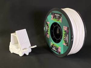 2 85mm Filament: White rPLA pro, 100% Recycled, 2.85mm, 1kg