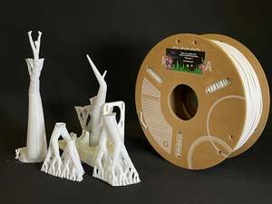 White-ish, rPLA pro, 100% Recycled 3D PRINTS, 1.75mm, 1kg