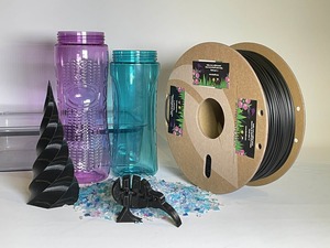 Black rPCTG-rPETG, High temperature filament, 100% Recycled, 1.75mm, 1kg