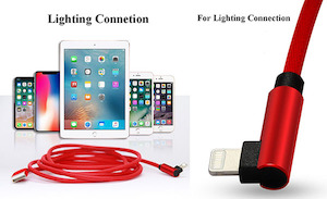 2m L Lighting Data Sync and charge Cable-Red – TradeMaster