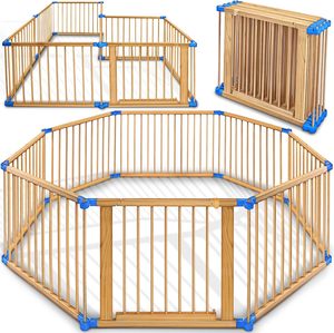 Kiwi Grab: WOODEN BABY PLAYPEN 8PC