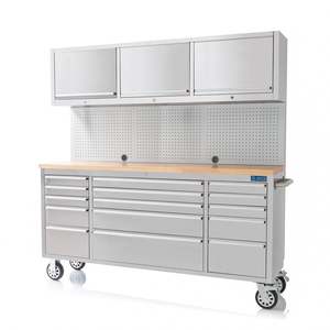 72 Inch 18 Drawers Stainless Steel Tool Chest workbench