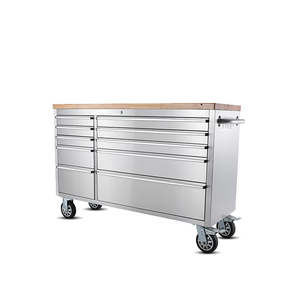 Kiwi Grab: 55 inch Stainless Steel 10 Drawer Work Bench tool chest Tool Box Chest Cabinet