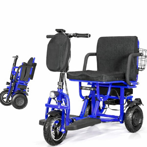 Kiwi Grab: Foldable 3 wheel electric scooter mobility scooter Blue