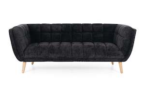 3 Seater Sofa: Towelie 3 seater sofa - Black