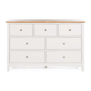 Dresser: Jessica 3 over 4 Drawer Dresser - Oak Top