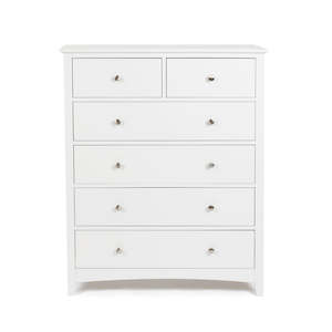 Jessica 6 Drawer Chest - White