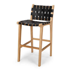 Barstool: Indo Highback Barstool - Black