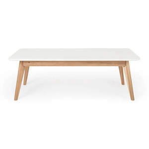 Living Room Furniture: Radius Coffee Table - White Top